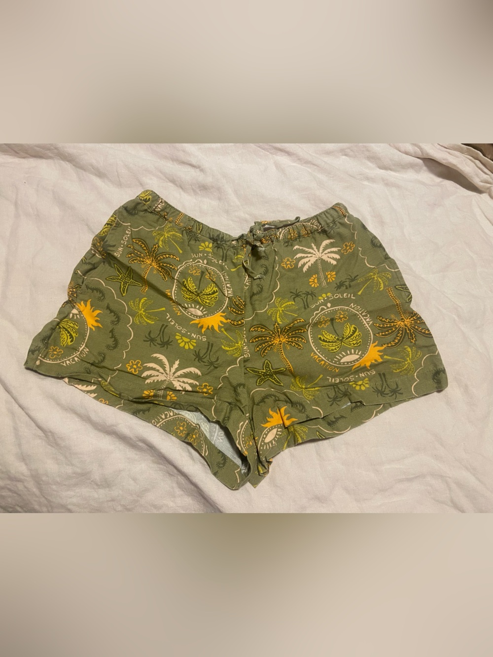 Billabong Olive Tropical Print Women’s Shorts